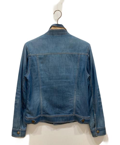 BURBERRY BLACK LABEL（バーバリーブラックレーベル）BURBERRY BLACK LABEL (バーバリーブラックレーベル) ノバチェック切替スウェットデニムジャケット インディゴ サイズ:Mの古着・服飾アイテム