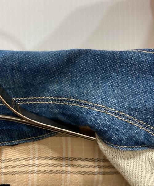 BURBERRY BLACK LABEL（バーバリーブラックレーベル）BURBERRY BLACK LABEL (バーバリーブラックレーベル) ノバチェック切替スウェットデニムジャケット インディゴ サイズ:Mの古着・服飾アイテム