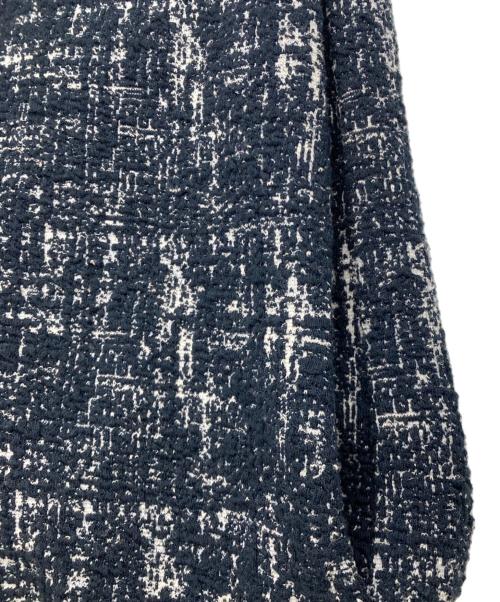 1PIU1UGUALE3 RELAX（ウノピゥウノウグァーレトレ リラックス）1piu1uguale3 relax (ウノピゥウノウグァーレトレ リラックス) 360°ストレッチツイードフラップコート ネイビー サイズ:XXLの古着・服飾アイテム