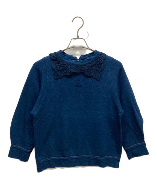 45R（フォーティファイブ・アール）45R (フォーティファイブ・アール) 裏毛deレースパフスウェット ネイビー サイズ:-の古着・服飾アイテム