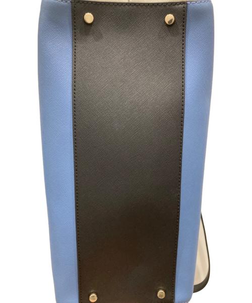 Kate Spade（ケイトスペード）Kate Spade (ケイトスペード) 2WAYPVCトートバッグ ブルー×ホワイトの古着・服飾アイテム