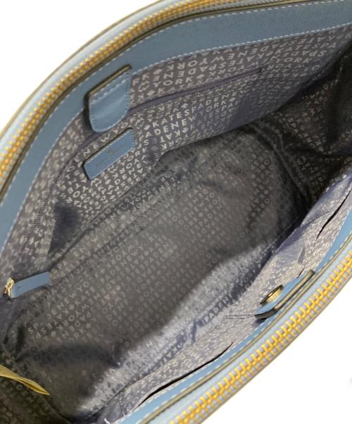 Kate Spade（ケイトスペード）Kate Spade (ケイトスペード) 2WAYPVCトートバッグ ブルー×ホワイトの古着・服飾アイテム