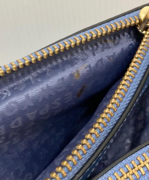 Kate Spade（ケイトスペード）Kate Spade (ケイトスペード) 2WAYPVCトートバッグ ブルー×ホワイトの古着・服飾アイテム