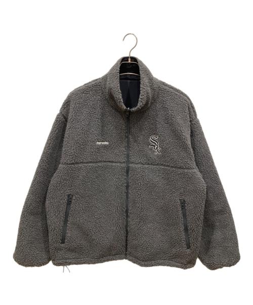 PERUSHU（ペルーシュ）Perushu (ペルーシュ) MLB (エムエルビー) ボアナイロンジャケット ブラック サイズ:Ⅿの古着・服飾アイテム