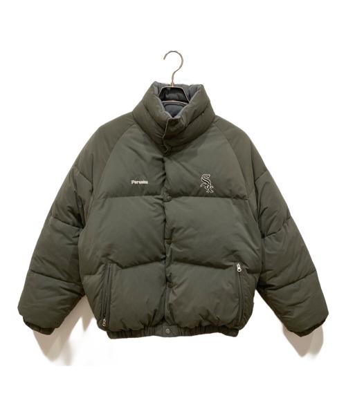 PERUSHU（ペルーシュ）Perushu (ペルーシュ) MLB (エムエルビー) 中綿ジャケット カーキ サイズ:Ⅿの古着・服飾アイテム