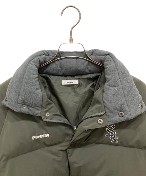 PERUSHU（ペルーシュ）Perushu (ペルーシュ) MLB (エムエルビー) 中綿ジャケット カーキ サイズ:Ⅿの古着・服飾アイテム