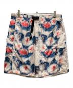 stussyステューシー）の古着「Tie Dye Sport Shorts」｜ホワイト×ブルー