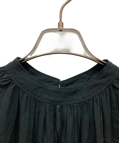 BEARDSLEY（ビアズリー）BEARDSLEY (ビアズリー) コットンシフォンギャザーコクーンマルブラウス ネイビー サイズ:SIZE Freeの古着・服飾アイテム