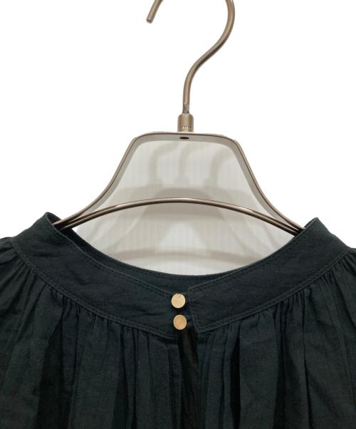 BEARDSLEY（ビアズリー）BEARDSLEY (ビアズリー) コットンシフォンギャザーコクーンマルブラウス ネイビー サイズ:SIZE Freeの古着・服飾アイテム