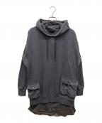 DIESELディーゼル）の古着「マルチポケットパーカーワンピース」｜ブラック
