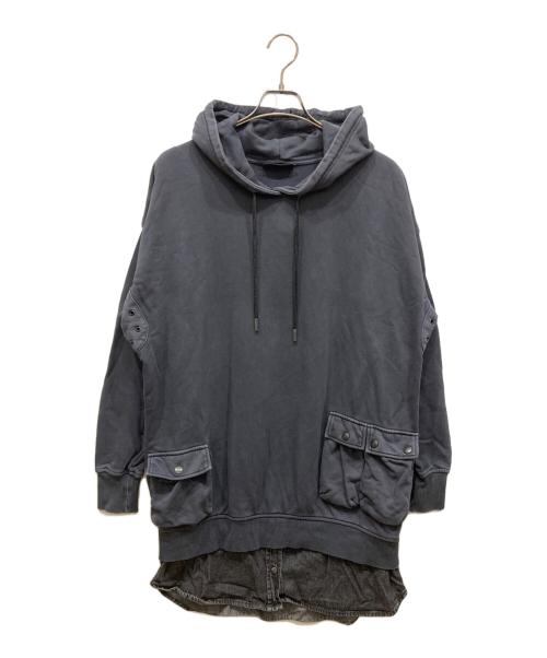 DIESEL（ディーゼル）DIESEL (ディーゼル) マルチポケットパーカーワンピース ブラック サイズ:SIZE XSの古着・服飾アイテム