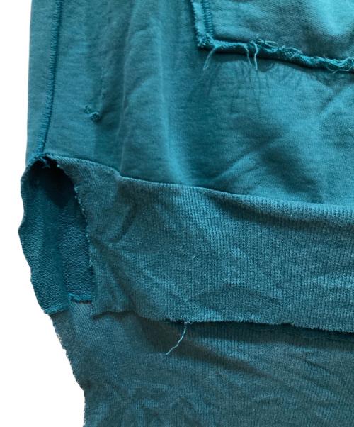 DIESEL（ディーゼル）DIESEL (ディーゼル) BRAVE ダメージ加工パーカーワンピース グリーン サイズ:XXSの古着・服飾アイテム