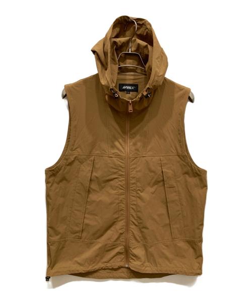 AVIREX（アヴィレックス）AVIREX (アヴィレックス) STRETCH ECWCS TYPE VEST ブラウン サイズ:Ⅼの古着・服飾アイテム