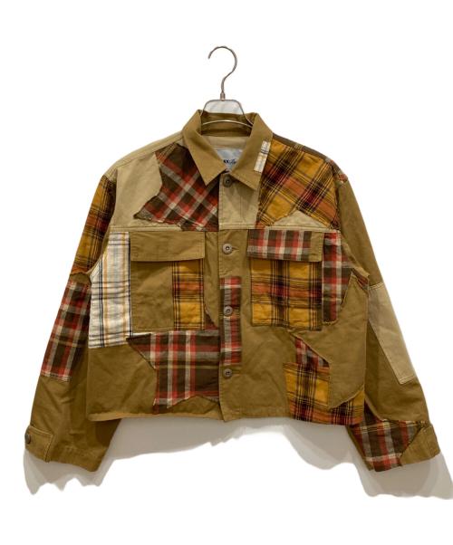 AVIREX Belle（アヴィレックス ベル）AVIREX Belle (アヴィレックス ベル) BDU CHECK REMAKE SHORT SHIRT ブラウン サイズ:freeの古着・服飾アイテム