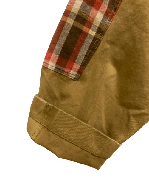 AVIREX Belle（アヴィレックス ベル）AVIREX Belle (アヴィレックス ベル) BDU CHECK REMAKE SHORT SHIRT ブラウン サイズ:freeの古着・服飾アイテム