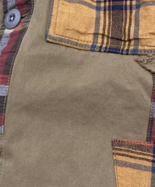 AVIREX Belle（アヴィレックス ベル）AVIREX Belle (アヴィレックス ベル) BDU CHECK REMAKE SHORT SHIRT ブラウン サイズ:freeの古着・服飾アイテム
