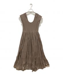 MARIHA（マリハ）の古着「ティアードワンピース」｜ベージュ