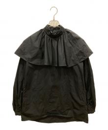 Whim Gazette（ウィムガゼット）の古着「ラッフルショルダーブラウス」｜ブラック