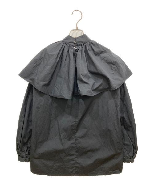 Whim Gazette（ウィムガゼット）Whim Gazette (ウィムガゼット) ラッフルショルダーブラウス ブラック サイズ:SIZE 36の古着・服飾アイテム