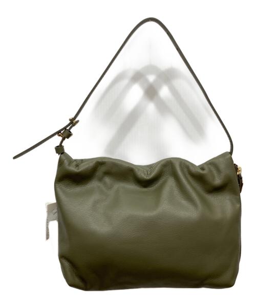 gemeil（ジェムイル）gemeil (ジェムイル) レザーワンハンドルバッグ カーキ 未使用品の古着・服飾アイテム