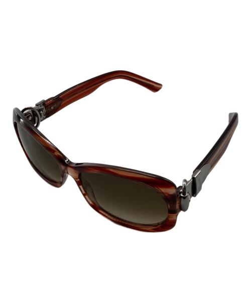 GUCCI（グッチ）GUCCI (グッチ) ベルトモチーフサングラス ブラウン サイズ:58□14の古着・服飾アイテム