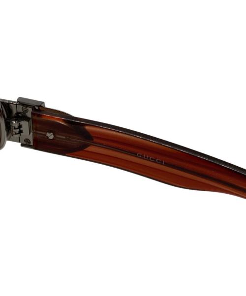 GUCCI（グッチ）GUCCI (グッチ) ベルトモチーフサングラス ブラウン サイズ:58□14の古着・服飾アイテム