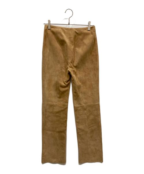LOEWE（ロエベ）LOEWE (ロエベ) スウェードレザーパンツ ベージュ サイズ:38の古着・服飾アイテム