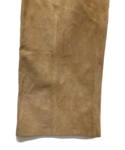 LOEWE（ロエベ）LOEWE (ロエベ) スウェードレザーパンツ ベージュ サイズ:38の古着・服飾アイテム