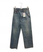 UNGRIDアングリッド）の古着「ハイウエストルーズストレートデニムパンツ」｜インディゴ