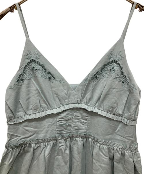 UNGRID（アングリッド）Ungrid (アングリッド) カットワークデザインキャミソールワンピース ブルー サイズ:SIZE Free 未使用品の古着・服飾アイテム