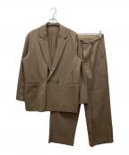 JOURNAL STANDARD relumeジャーナルスタンダード レリューム）の古着「ガングラブチェックセットアップジャケット」｜ブラウン