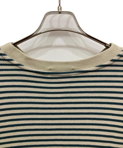 FRED PERRY（フレッドペリー）FRED PERRY (フレッドペリー) BEAMS (ビームス) 別注 ボーダー クルーネック スウェット ベージュ サイズ:SIZE Lの古着・服飾アイテム