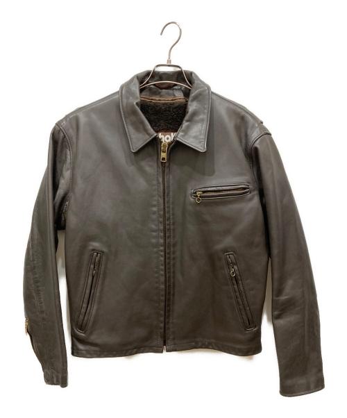 Schott（ショット）Schott (ショット) ボアライナー付きシングルジャケット ブラウン サイズ:SIZE 42の古着・服飾アイテム