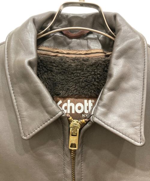 Schott（ショット）Schott (ショット) ボアライナー付きシングルジャケット ブラウン サイズ:SIZE 42の古着・服飾アイテム
