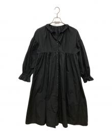 machatt（マチャット）の古着「リボン バック ティアードドレス ワンピース」｜ブラック