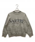 Loungedressラウンジドレス）の古着「刺繍ロゴニット」｜グレー