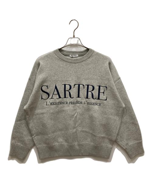 Loungedress（ラウンジドレス）Loungedress (ラウンジドレス) 刺繍ロゴニット グレー サイズ:free 未使用品の古着・服飾アイテム