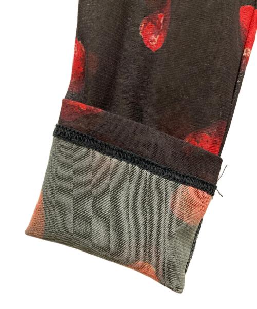 Hysteric Glamour（ヒステリックグラマー）Hysteric Glamour (ヒステリックグラマー) SKULL BERRY柄 Tシャツ ブラック×レッド サイズ:SIZE Freeの古着・服飾アイテム