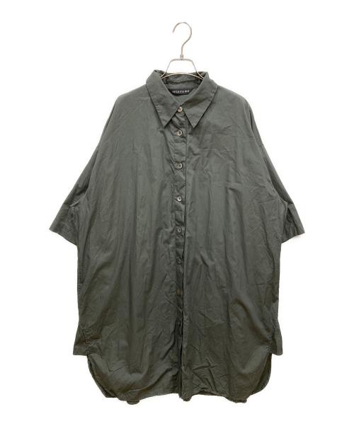 mizuiro-ind（ミズイロインド）mizuiro-ind (ミズイロインド) 半袖シャツワンピース グレー サイズ:freeの古着・服飾アイテム