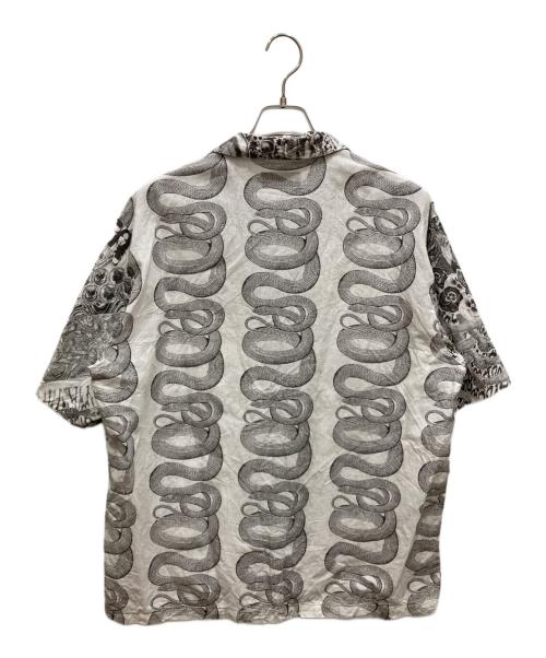 Hysteric Glamour（ヒステリックグラマー）Hysteric Glamour (ヒステリックグラマー) HYS MANDARA柄 オープンカラーシャツ グレー サイズ:SIZE XLの古着・服飾アイテム