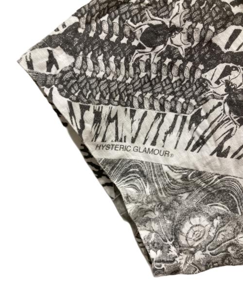 Hysteric Glamour（ヒステリックグラマー）Hysteric Glamour (ヒステリックグラマー) HYS MANDARA柄 オープンカラーシャツ グレー サイズ:SIZE XLの古着・服飾アイテム