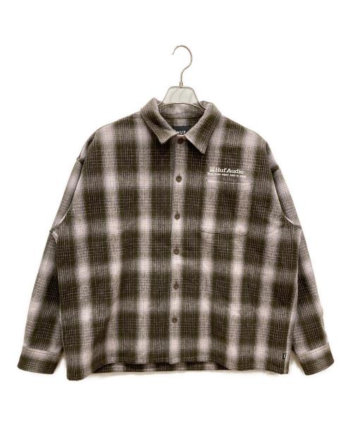 HUF（ハフ）HUF (ハフ) Audio Check Shirt パープル×ブラウン サイズ:SIZE Lの古着・服飾アイテム