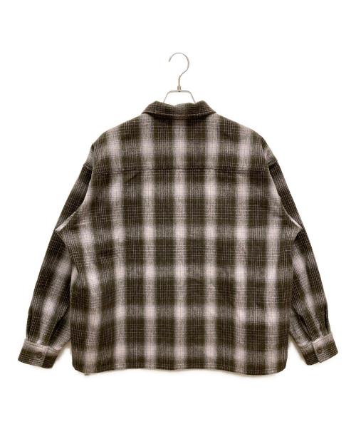 HUF（ハフ）HUF (ハフ) Audio Check Shirt パープル×ブラウン サイズ:SIZE Lの古着・服飾アイテム