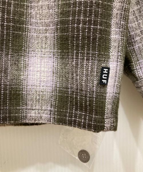 HUF（ハフ）HUF (ハフ) Audio Check Shirt パープル×ブラウン サイズ:SIZE Lの古着・服飾アイテム