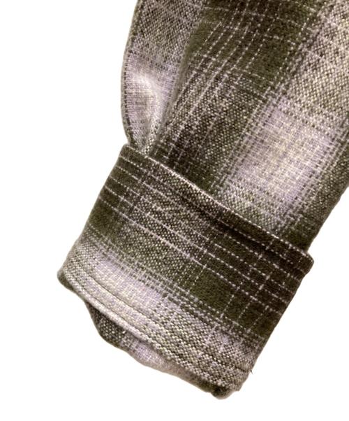 HUF（ハフ）HUF (ハフ) Audio Check Shirt パープル×ブラウン サイズ:SIZE Lの古着・服飾アイテム