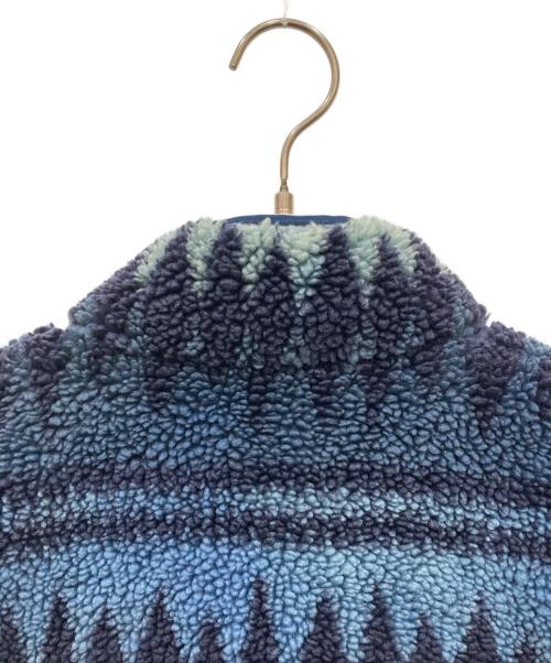 REMI RELIEF（レミレリーフ）REMI RELIEF (レミレリーフ) BEAMS (ビームス) 別注ネイティブ柄フリースジャケット ネイビー サイズ:Ⅿの古着・服飾アイテム