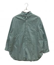 BEAMS BOY（ビームスボーイ）の古着「ドビー ストライプ ビッグ ボタンダウン シャツ」｜ブルー