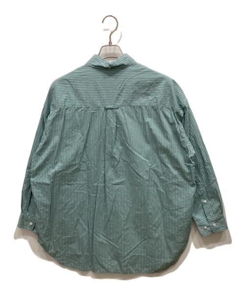 BEAMS BOY（ビームスボーイ）BEAMS BOY (ビームスボーイ) ドビー ストライプ ビッグ ボタンダウン シャツ ブルー サイズ:-の古着・服飾アイテム