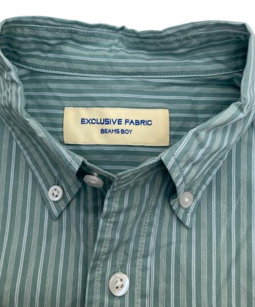 BEAMS BOY（ビームスボーイ）BEAMS BOY (ビームスボーイ) ドビー ストライプ ビッグ ボタンダウン シャツ ブルー サイズ:-の古着・服飾アイテム