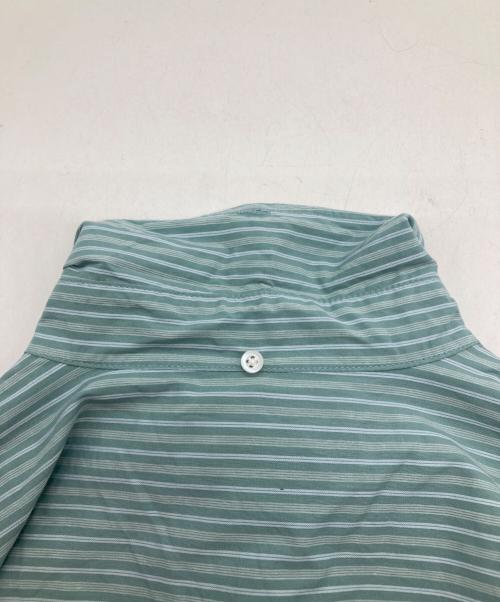 BEAMS BOY（ビームスボーイ）BEAMS BOY (ビームスボーイ) ドビー ストライプ ビッグ ボタンダウン シャツ ブルー サイズ:-の古着・服飾アイテム